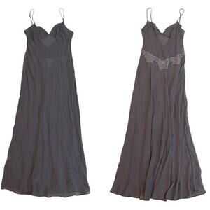 VTG Victoria's Secret Semi Sheer Silk Lace Maxi Dress Size S Whimsigoth Fairy